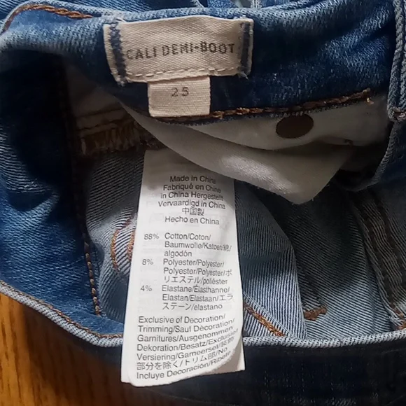 MADEWELL Jeans  Womens 25 BLUE CALI DEMI BOOT CUT  Preowned Used BUTTON FLY - Picture 7 of 8